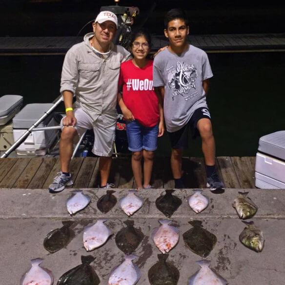 Guided Flounder Gigging Fishing Trips in Aransas Pass, Rockport, Port